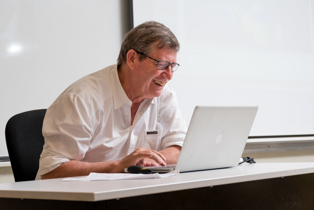 Staff member using MacBook Pro at Georgia Tech