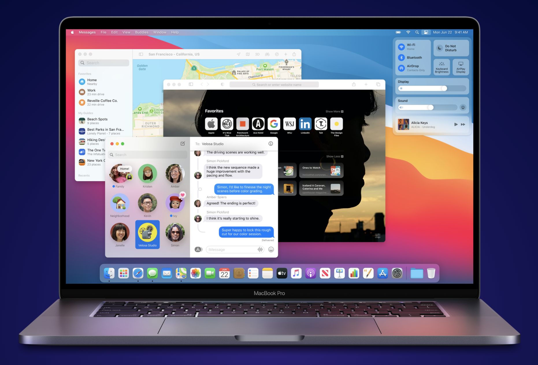 Macbook with macOS 11 Big Sur Release